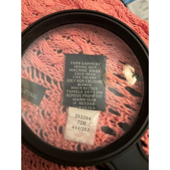 Moda International Pink Long Line Sleeve Cardigan Sweater S Classic Cozycore - Picture 10 of 10